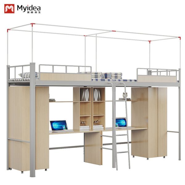 Support customization Beautiful and practical, double student apartment bed with