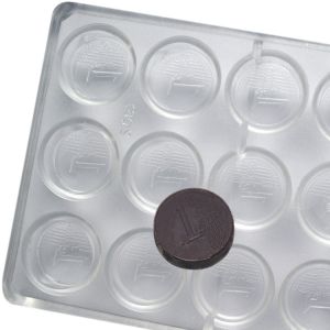 Rectangle Coin Shaped Chocolate Moulds Polycarbonate PC Chocolate Mould