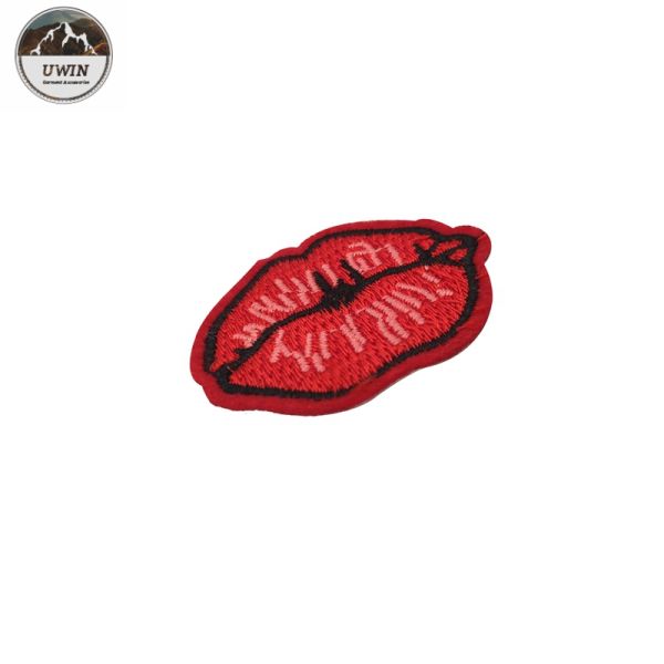 Sexy Red Lip Sew On Applique Patches , Cool Sew On Patches For Clothing / Handbags