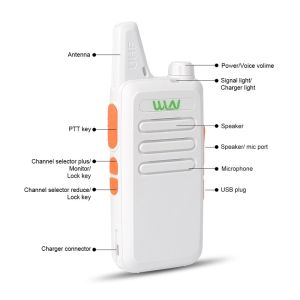 16 Channels UHF Two Way Radio 6KM Handheld Walkie Talkies