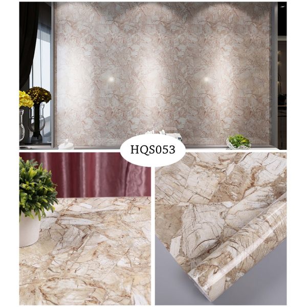 Entertainment Marble Furniture Foil 3D Wallpaper for Wall Decoration in 0.60 M*10 M Roll Size