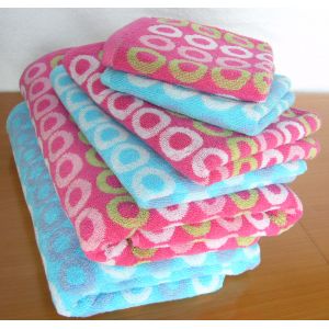 100% cotton jacquard bath towel , yarn dyed , towel set