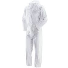 Xxl Disposable Waterproof Disposable White Protective Coveralls Ppe Suit