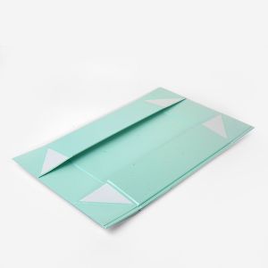 Cardboard Magnetic Rigid Folding Boxes Hot Stamping Sustainable With Ribbon