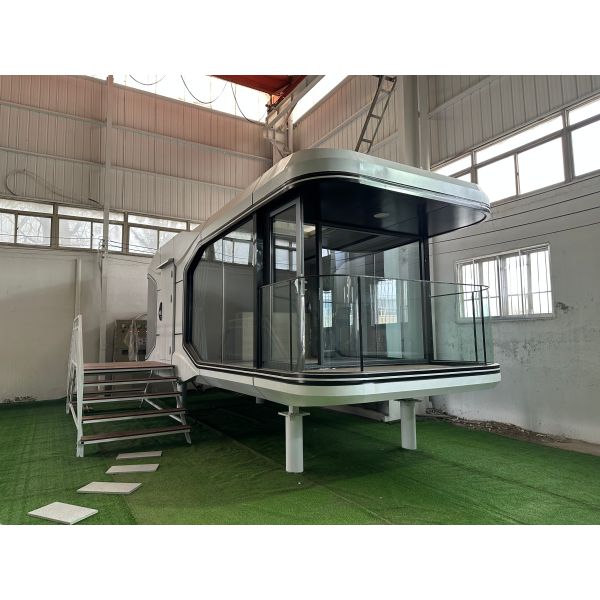Hotel Various Prefab Tiny Camping Unique Capsule Mobile Home Product Fabricated with Steel Sandwich Panel Main Structure