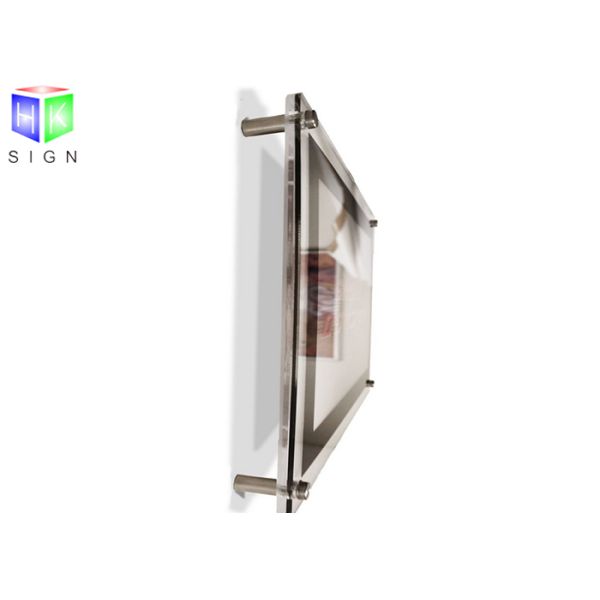 Custom Menu Slim Crystal LED Light Box Backlit Acrylic Sheet Wall Mounting