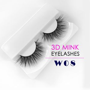 Real 3D Mink Eyelashes Customized Thickness Private Label For Makeup