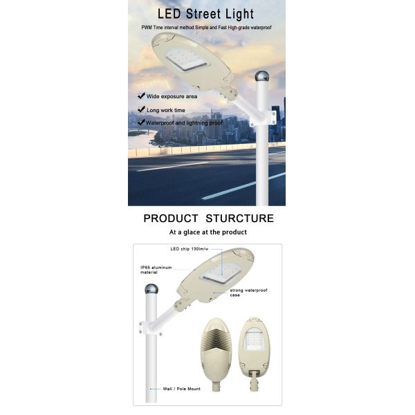 7000K Grey Black Outdoor LED Street Lights Long Lifetime 120W