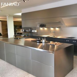 Customized Aluminum Simple Design Full Set Modern 304 Stainless Steel Kitchen