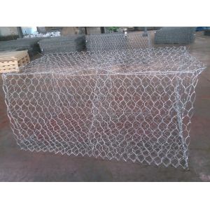 Galvanised 80*100mm 2mm Gabion Wire Mesh Sturdy Woven Baskets