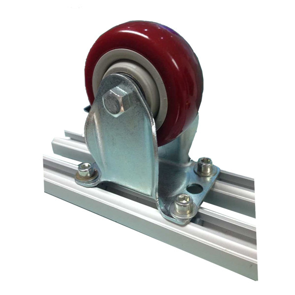 Buy Swivel Top Plate Caster Connect Aluminum Alloy Tube For Pipe Racking at wholesale prices