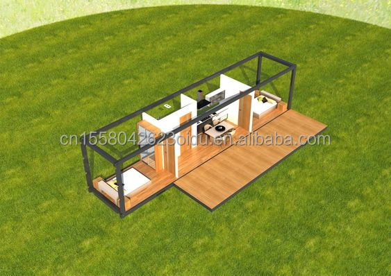 40ft Container House Fast Constructed Steel Prefabricated Two and Three Bedrooms with Ensuite Bathroom for Hotels Residences