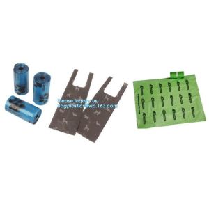 LED Flashlight Dog Waste Bag Dispenser Holder with Pet Waste Bag Poop Roll Bags,