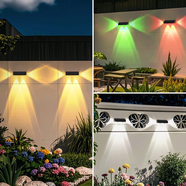 Buy 205*50*38mm Monocrystalline Silicon Solar Panel Solar Fence Light for Outdoor and Warm White RGB at wholesale prices