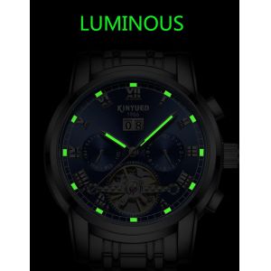 KINYUED High quality Tourbillon automatic mechanical movement stainless steel