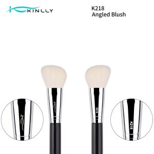 Copper Ferrule Angled Goat Makeup Brush For Cheek