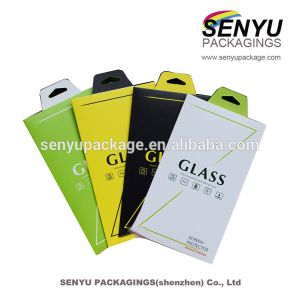 custom envelop screen protector packaging boxes with clear window