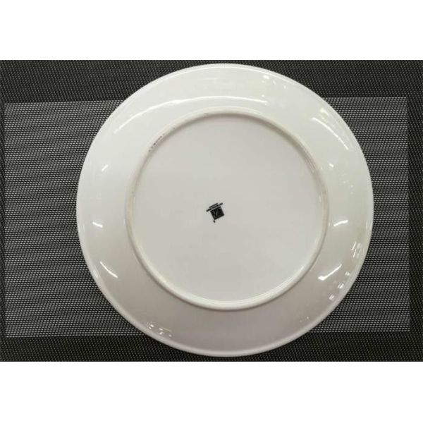 Ceramic Round Plate With Logo Porcelain Dinnerware Sets Dia. 25cm Weight 744g