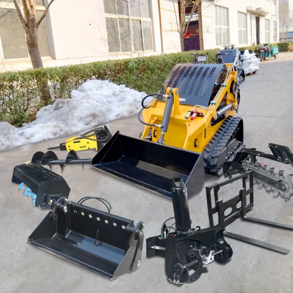 Customizable Skid Steer Loader with Hydraulic Attachments for Diverse Job Sites