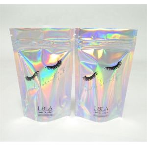 1g Holographic Stand Up Pouch ODM Printed ziplockk Aluminum Foil Bag