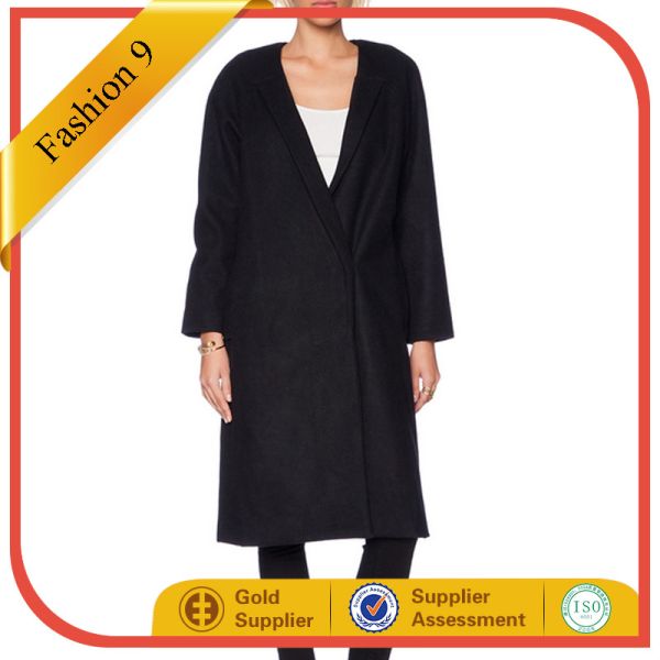 Buy hight Quality Black Long Overcoat with long sleeve at wholesale prices