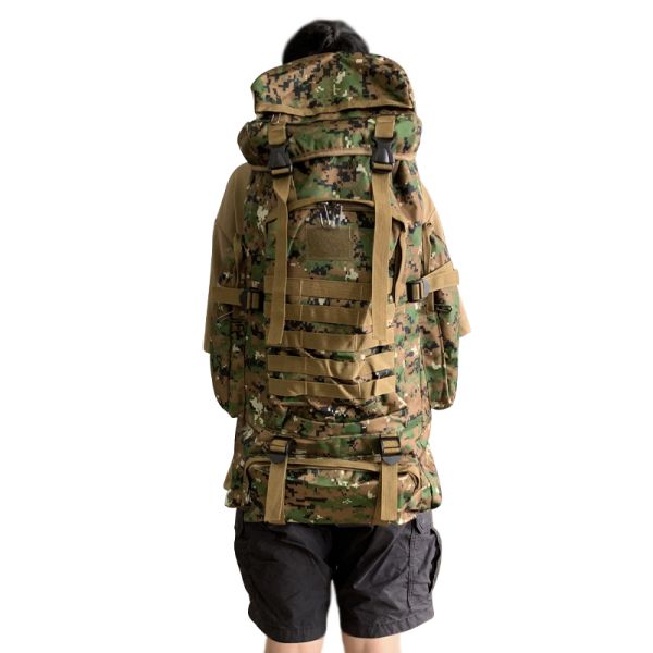 80L Backpack Softback Multi-layer Waterproof Bag for Outdoor Camping Training Sports