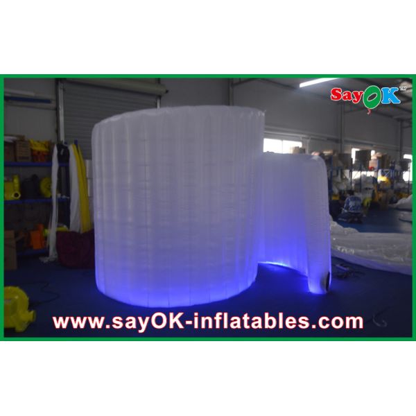 Photo Booth Led Light Blue Waterproof Inflatable Booth Oxford Cloth For Wedding