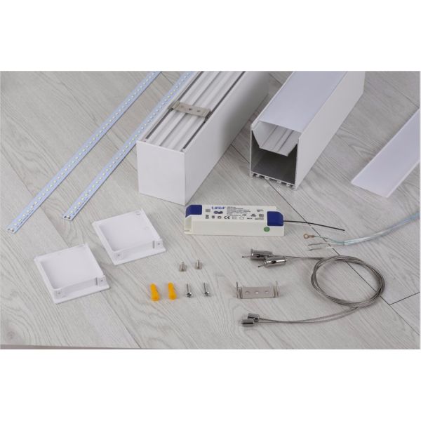 Aluminium Led Linear Fixture , 60W Led Tube Light Fixture For Supermarket