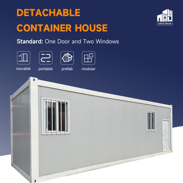 Transport and Load Customized 40ft Easy Assemble Prefabricated Container House with Flat Pack Sandwich Panel Design