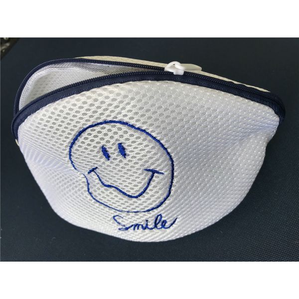 Quality underwear washing protection poly mesh bra laundry bag with zipper type