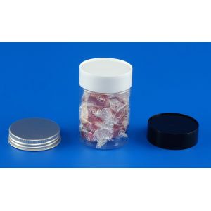 Transparent Round Plastic Jars , Easy Opening Small Round Plastic Containers