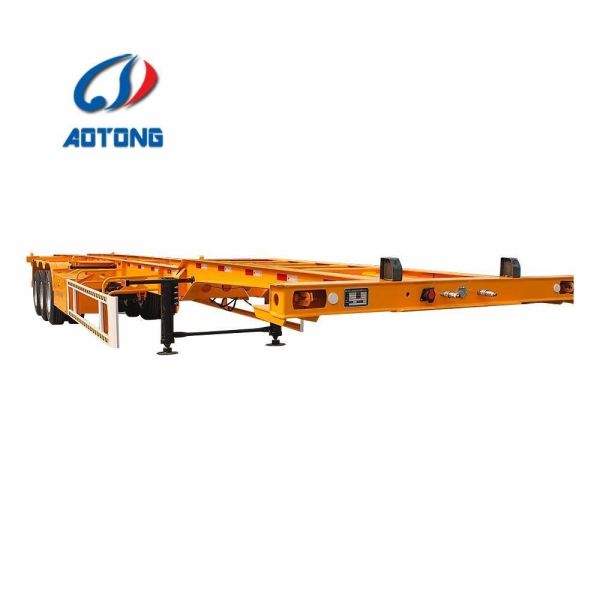 Transport 20ft 40ft Container 13 tons Axle Semi-Trailer Skeleton Chassis for