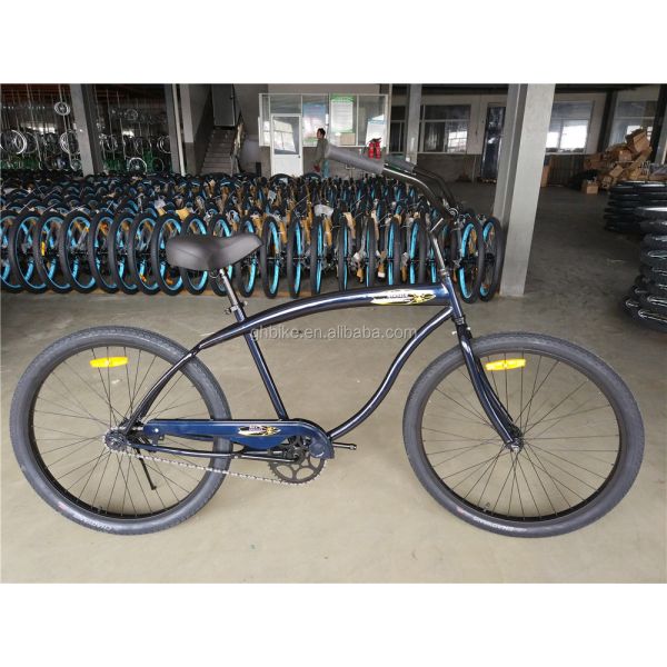 26 Inch Men's Single Speed Vintage Spring Fork Beach Cruiser for Flatland Competition
