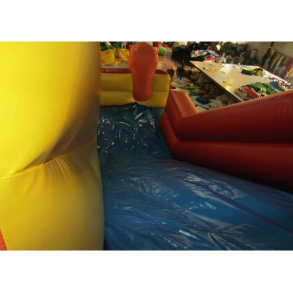 Funny Inflatable Clown Double Water Slide , Waterproof Standard Inflatable Dry Slide