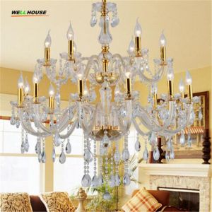 China Modern Big Gold Chandelier lights Fixtures for sitting room Living room 18 Lights  (WH-CY-25) on sale