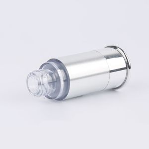 Airless Plastic Silver Aluminum Slimline Lotion Pump Dispenser 10ml - 30ml