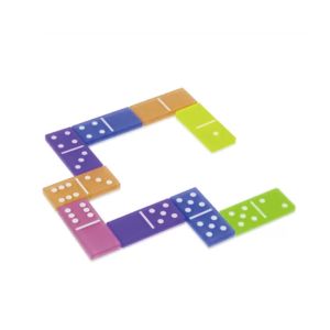 28 Pack Colored Acrylic Board Game Domino Blocks Play Set