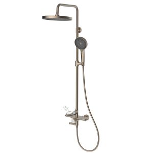 China Bathroom Brass Rainfall Shower System Modern 3 Function Hand on sale