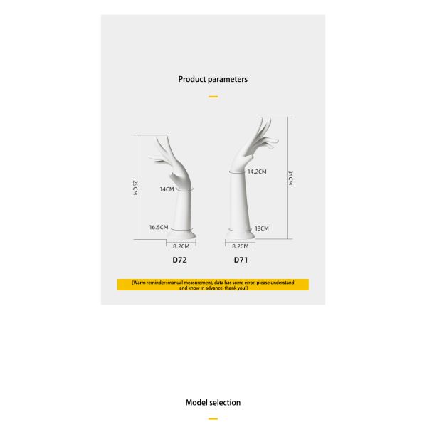 Hot Sale Ring Jewelry Display Stand Finger Mannequin Hands For Jewelry