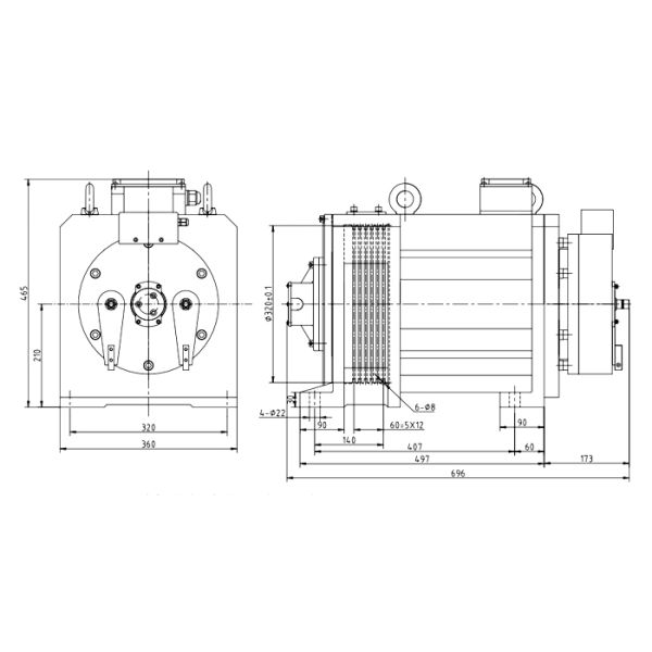 AC380V Voltage Gearless Traction Machine For Elevator Lift