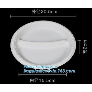 Eco-Friendly biodegradable compostable sugarcane bagasse 7inch food plate