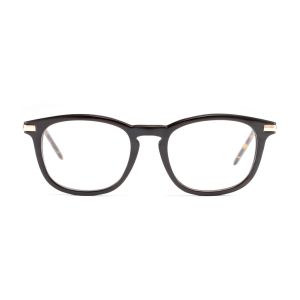 Men Round Buffalo Horn Glasses