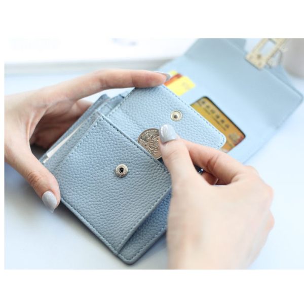 The new wallet female short paragraph Korean fashion simple lock women's purse
