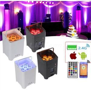 6X18W RGBWA Dj Stage Lighting Uv Battery Powered Uplights Wedding Led Wireless