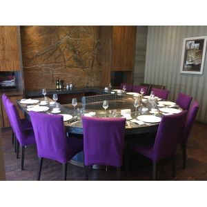 Electromagnetic Semi - Circle Teppanyaki Grill Cooktop Eigh Seats