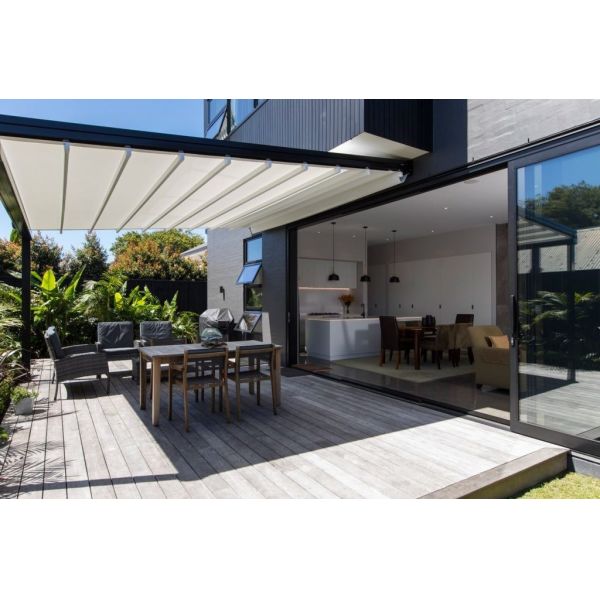 Buy Awning PVC Retractable Roof Pergola With Sliding Canopy at wholesale prices