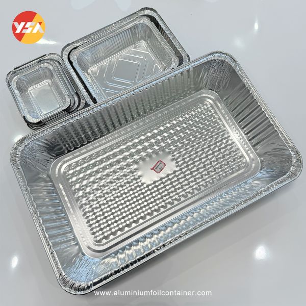 Large Foil Roasting Pans Cook Outdoor Party Rectangular Aluminum Foil Container