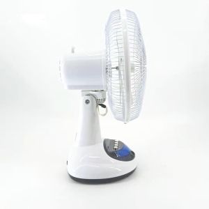 Hot sale good price solar 12 inch rechargeable table fans with LED light