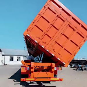 Mechanical Suspension Payload 70T Side Unloaded Tri-axle Tipper Trailer