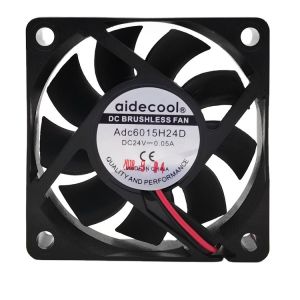 60x60x15mm Black Blower Fan 12V , 3000RPM Exhaust Fan In Computer